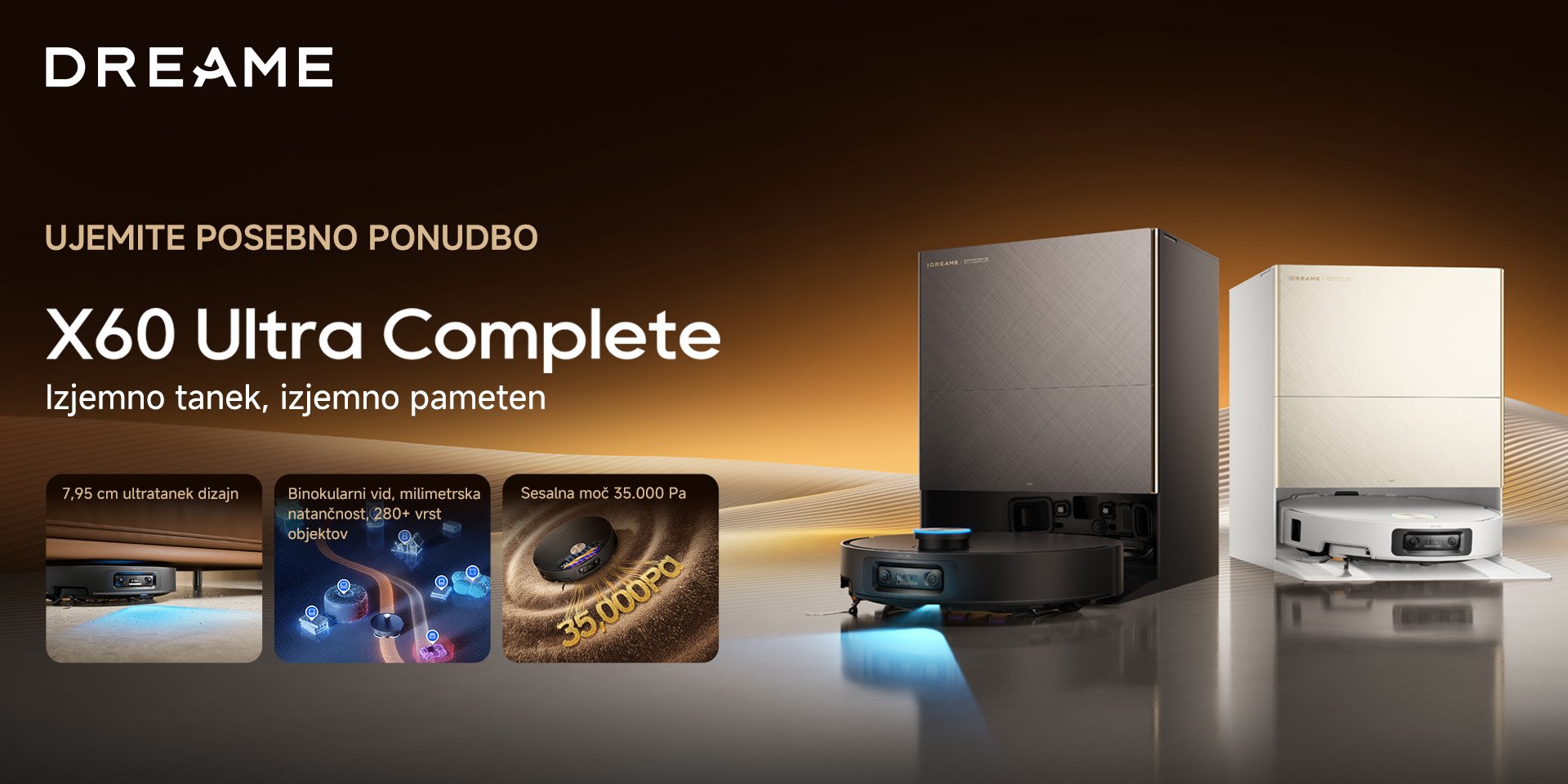 Dreame X60 robotski sesalec - akcija